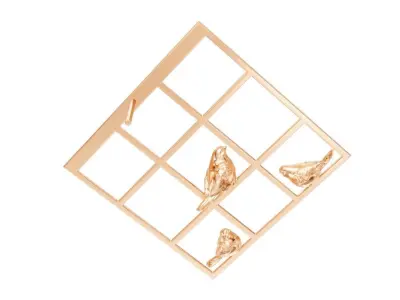 Bird and window 3D print model