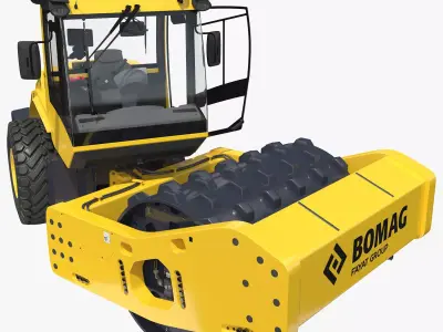 BOMAG BW226 PDH5 Single Drum Compactor New Rigged 3D model