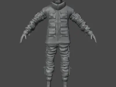 Scifi Character - Cyberpunk Mercenary 3D model