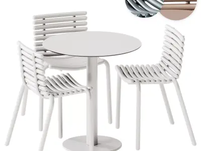 Mesa Mona Table and Tuba Dining Chair by Diabla 3D model