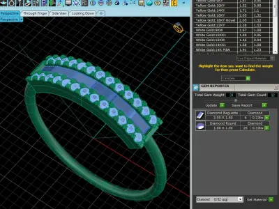 Light Minimalist Diamond Ring 3D print model