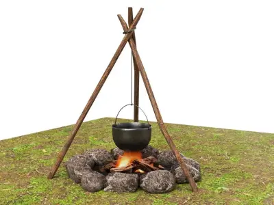 Bonfire Campfire 3D model