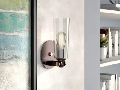 Mamani Light Western Bronze Armed Sconce 3D model