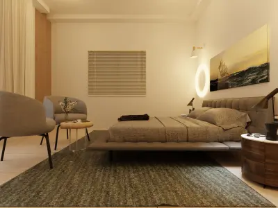 BEDROOM I INTERIOR I DESIGN I 3D MODELLING I 3D RENDERING 3D model