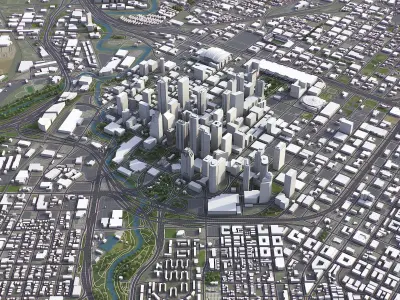 Houston Low-poly 3D model