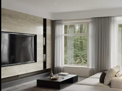 modern livingroom 3D model get