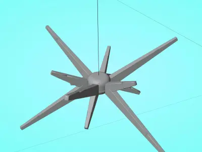 Urchin Lighting Chandelier 3D model
