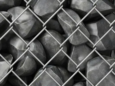 Gabion medium rock stone 3D model