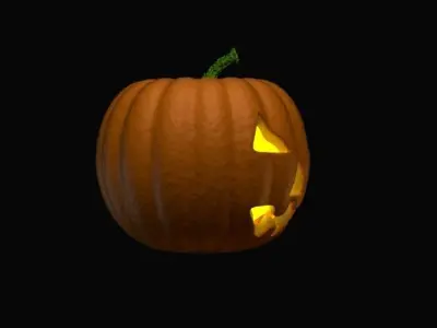 Jack-O-Lantern lamp Halloween Pumpkin 3D model animation 3D model