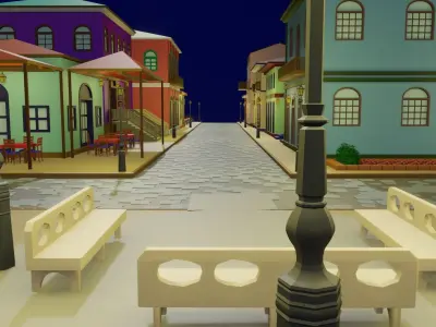 Pack Historical City Assets Low-poly 3D model