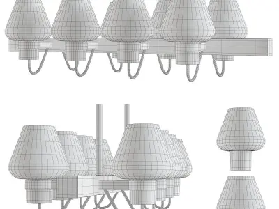 QUEEN LINE CHANDELIER 3D model