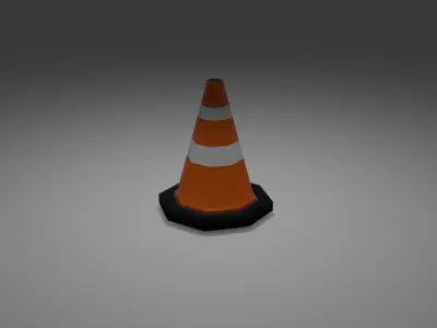 Low Poly Traffic Cone Free low-poly 3D model