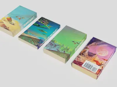 Dune Books Alien Planet Sci-Fi Fantasy  Low-poly 3D model