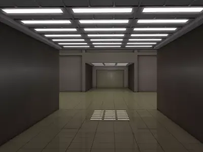 Empty Room Low-poly 3D model