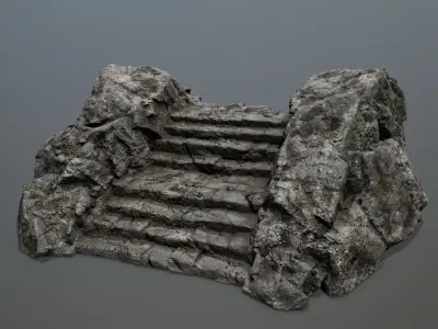 Rock  Gate Low-poly 3D model buy