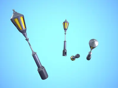 STREETLIGHT CARTOON STYLIZED Low-poly 3D model