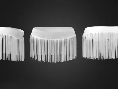 Fringe Skirt Coverup Low-poly 3D model