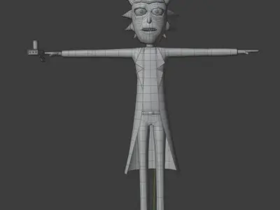 Rick and Portal Ray Low-poly 3D model