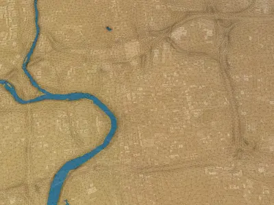 Columbus - 3D City Topography Terrain 3D Model Pack