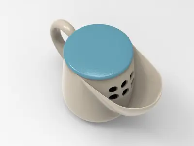 Chi Teapot Low-poly 3D model