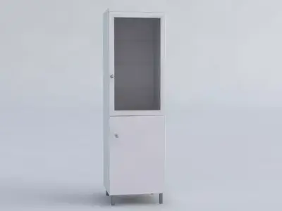 cupboard cabinet with glass doors Free 3D model