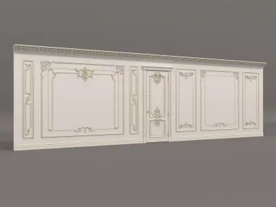 Wall Molding in Classic French style 28 3D model