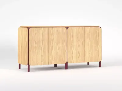Frame sideboard rose gold 3D model