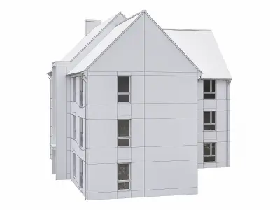 Neighborhood Houses P34 Low-poly 3D model
