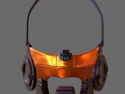 Gas mask helmet 3d model scifi Low-poly  Low-poly 3D model 316