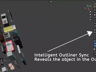 Viewport Object Finder Blender Addon 3D model