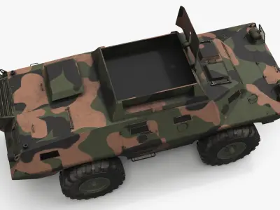  Armored Patrol Vehicle 4x4 Woodland Camouflage Simplified 