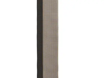 Bamboo printed white paper floor lamp 3D model