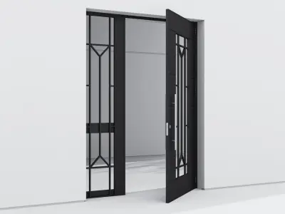 Aluminium door 221 3D model