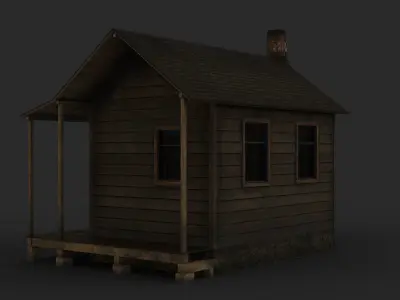 Cabin Game Asset Low-poly 3D model