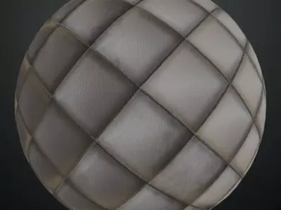 Vintage Diamond Stitched Quilted Fabric PBR Seamless Texture