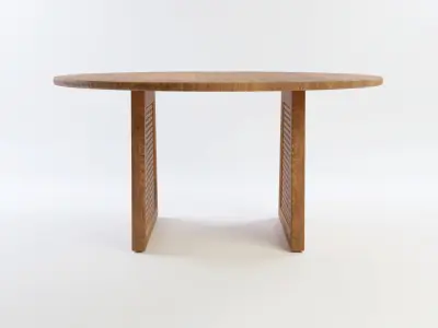 Wooden Coffe Table Low-poly 3D model