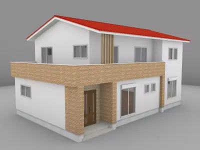 House model for background 17 Low-poly 3D model