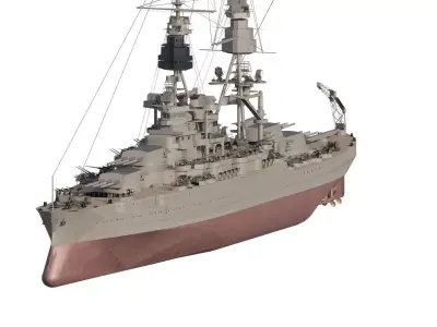 WW2 US NAVY BATTLESHIP USS OHIO 3D model
