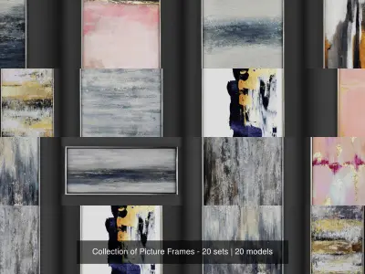 Collection of Picture Frames - 20 sets 3D Model Pack 12