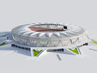 king Abdullah Stadium 3D model