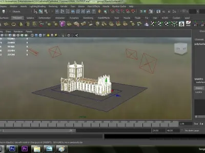 Cathidral cathedral in middle of sky 3D model