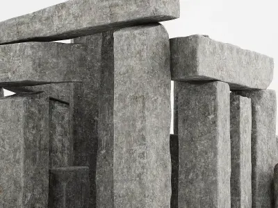 Stone block collection n2 3D model