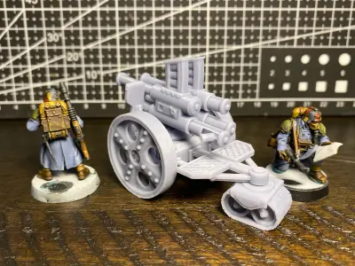 Squat Gun and Support Weapon Carriage 3D print model