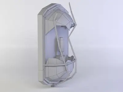 Grey lamp Low-poly 3D model