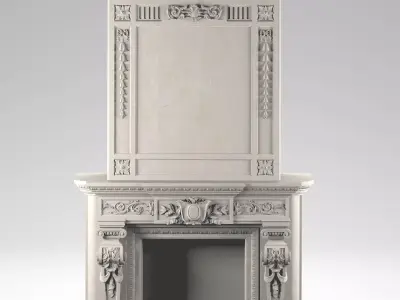 Fireplace marble 3D model