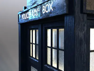 2005 TARDIS Exterior Model Free 3D model