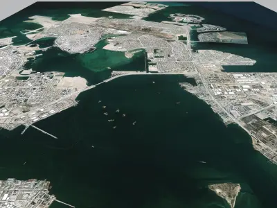 Cityscape Muharraq Bahrain 3D model