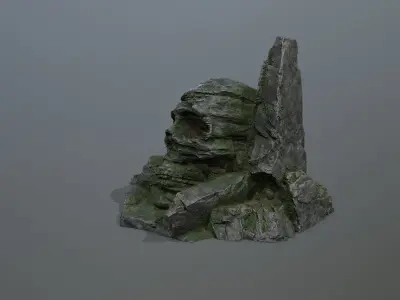 Skull Rock Low-poly 3D model get