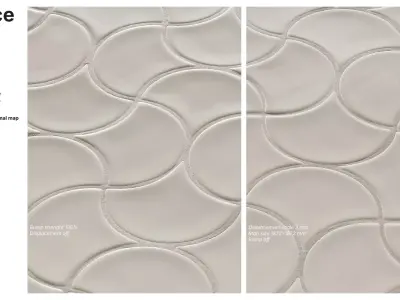 Fishscale Tiles in Wave Layout Texture