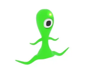 Sci Tentacle Alien  Low-poly 3D model